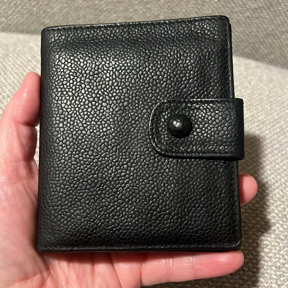 Chanel caviar bifold black wallet  Authentic